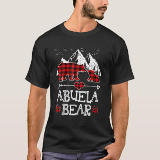 Abuela Bear Pajama Red Buffalo Julafton Funny Fami T Shirt