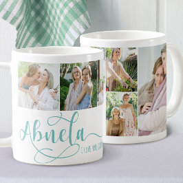 Abuela Calligraphy I Kärlek You 6 Photo Coffee Mug Kaffemugg