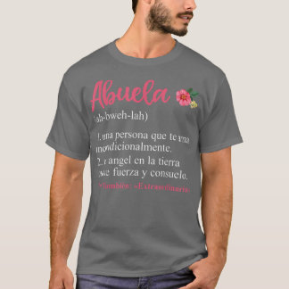 Abuela Definition Blommigt Spain Grandma, Mammor T Shirt