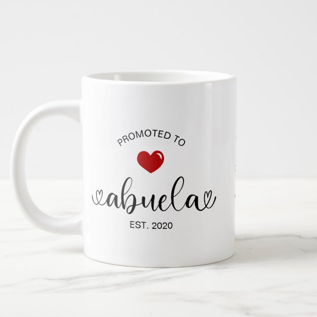 Abuela Establecerad Ny Mormor Present Jumbo Mugg (Vänster)