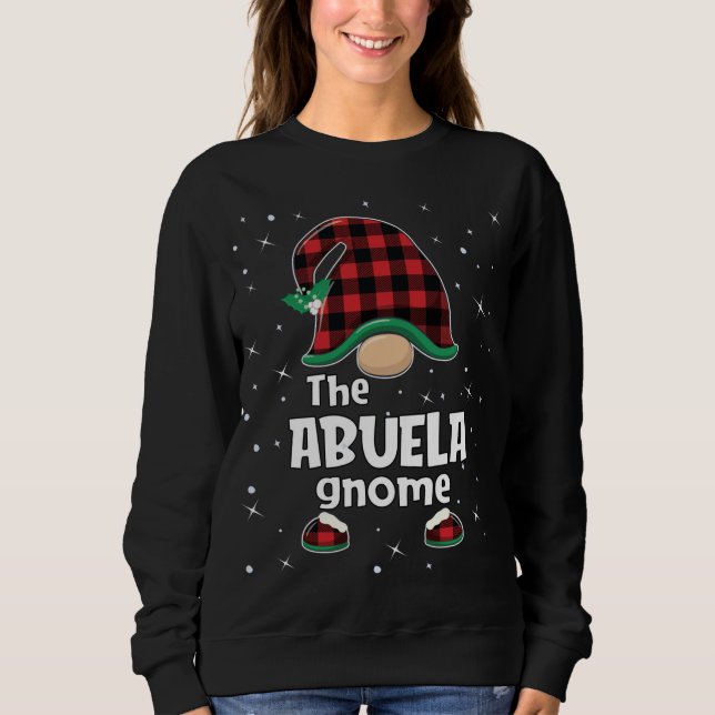 Abuela Gnome Buffalo Play Matching julklapp T Shirt (Framsida)