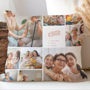 Abuela Kärlek Poetic Photo Collage Kudde