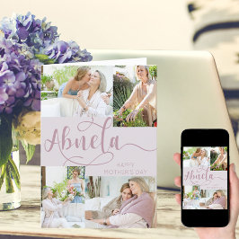 Abuela Mors dag 4 Photo Collage Rosa Helgkort