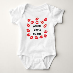 Abuela Namn var här Baby Bodydräkt T Shirt