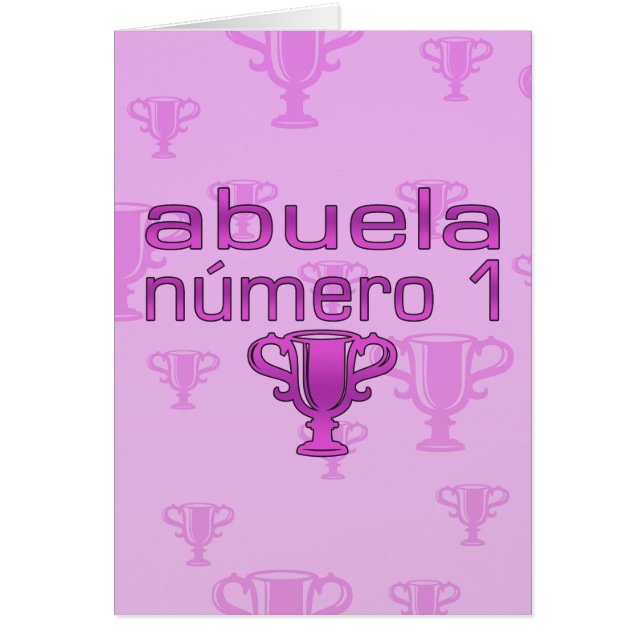 Abuela Número 1 Hälsningskort (Framsidan)