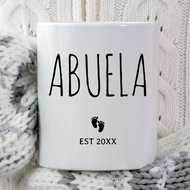 Abuela Nyfödd bebis Reveal Idea spansk mormor Gift Kaffemugg (Skapare uppladdad)