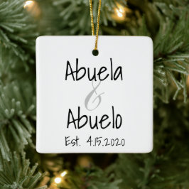 Abuela och Abuelo First Grandchild Ornament