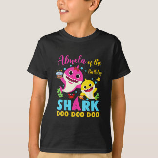 Abuela Of The Birthday Shark Mom Matching Family  T Shirt