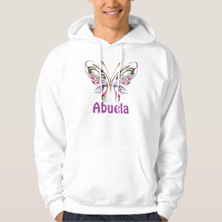 Abuela personligfjäril sweatshirt med luva