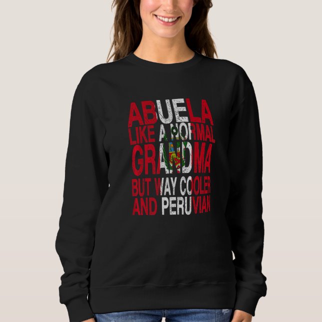 Abuela Peruvian Grandma Peruvian Mors dag T Shirt (Framsida)