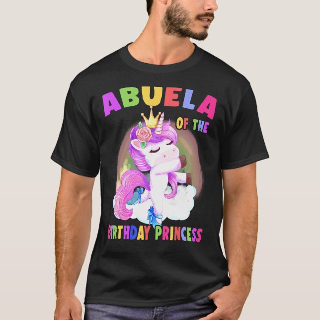 Abuela, prinsessan Unicorn Girl T Shirt (Framsida)