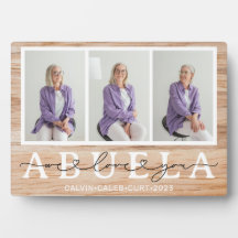 Abuela We Kärlek You Heart 3 Photo Gift