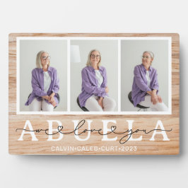 Abuela We Kärlek You Heart 3 Photo Gift