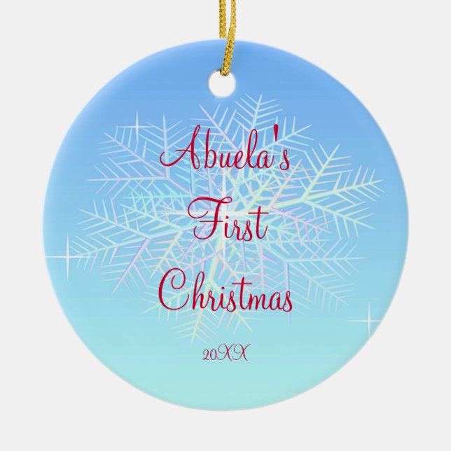 Abuelas första jul snöflinga ornament (Framsidan)
