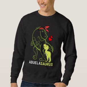 Abuelasaurus Abuela Tyrannosaurus Dinosaur Baby Mo Lång Ärmad Tröja