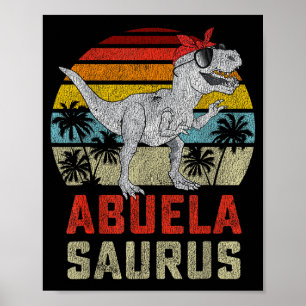 Abuelasaurus T Rex Dinosaur Abuela Saurus Familj M Poster