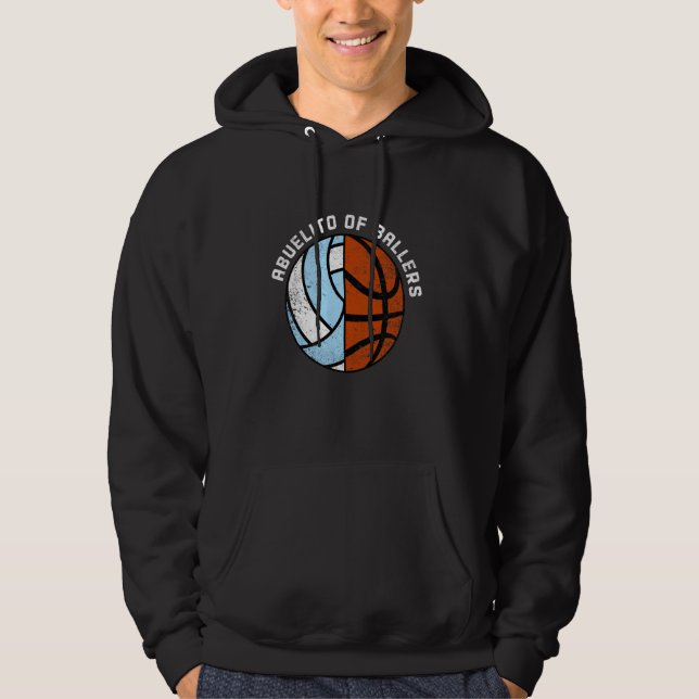 Abuelito Ballers Funny Volleyball Basketball Ab Hoodie (Framsida)