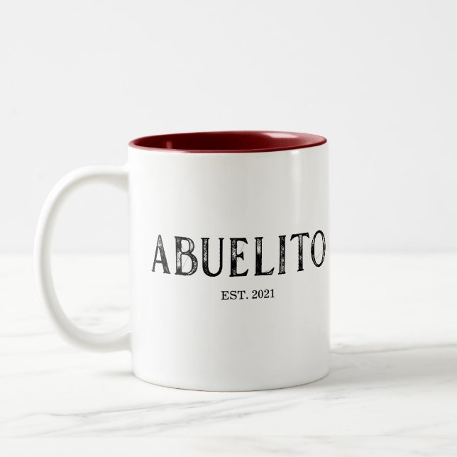 Abuelito Grundad år Två-Tonad Mugg (Vänster)