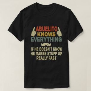 Abuelito känner till allt underbart farfar Gift T Shirt