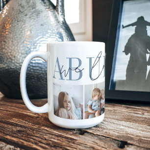 Abuelito We Kärlek You 4 Photo Collage Kaffemugg