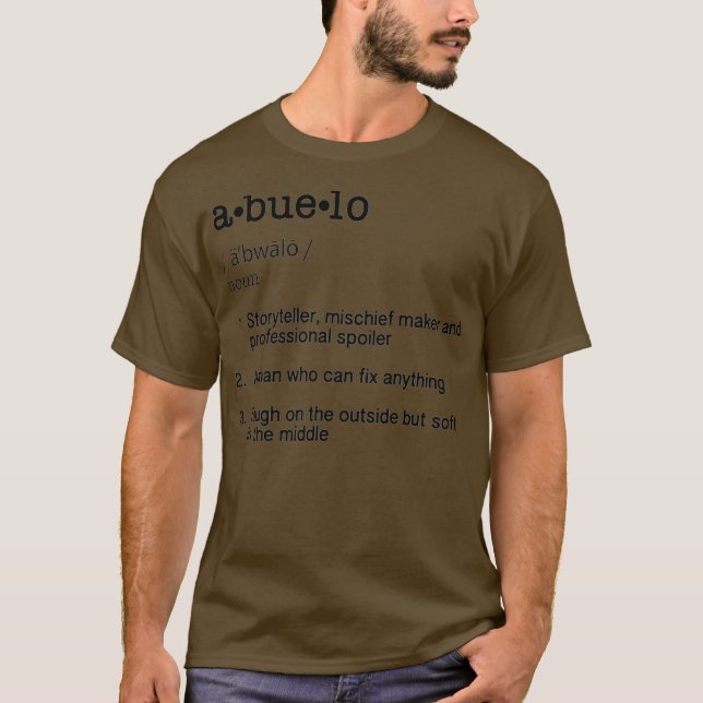 Abuelo Definition Fars dag Gift Tee Premium (Framsida)