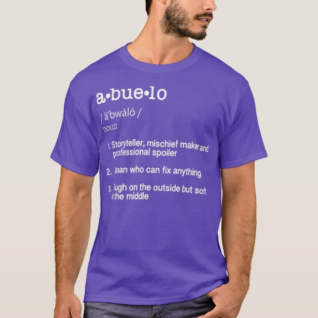 Abuelo Definition    TFunny Coola presenterar Gift T Shirt (Framsida)
