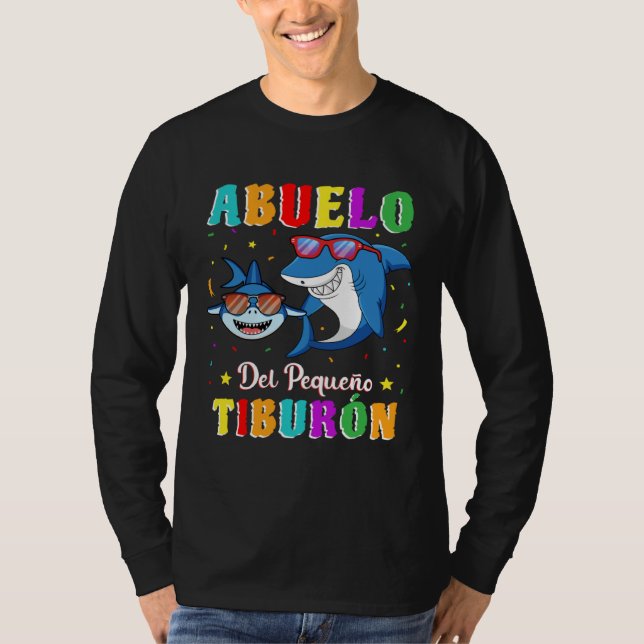 Abuelo del Pequeño Tiburón nieto cumpleaños tiburó T Shirt (Framsida)
