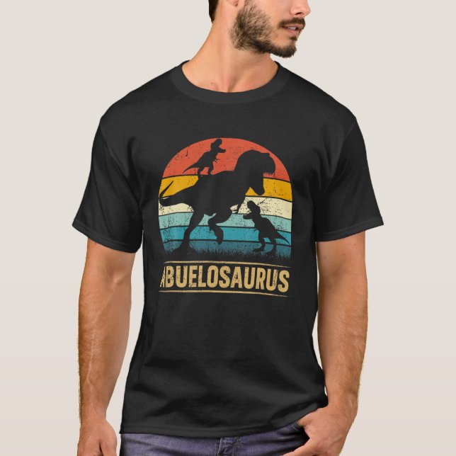 Abuelo Dinosaur t Rex Abuelosaurus 2 Kids Far T Shirt (Framsida)