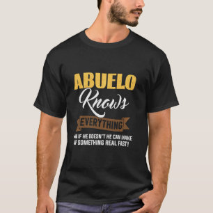 Abuelo känner till allt som ger för Far dagen Papp T Shirt