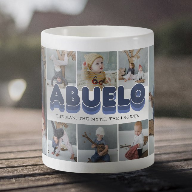 Abuelo Man Myth Legend Photo Collage Coffee Mugg (Skapare uppladdad)