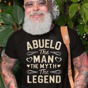 ABUELO   Mannen Myth the Legend Father's Day T Shirt