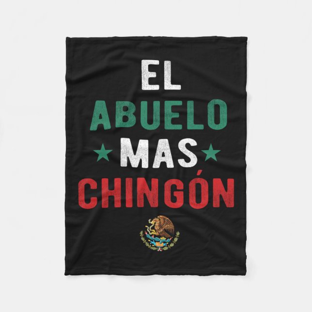 Abuelo Mas Chingon Spanska lärare Fars dag Gi Fleecefilt (Framsidan)