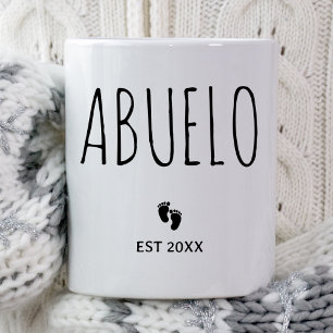Abuelo New Grandföräldrar Spain Grandma Est 2025 Kaffemugg