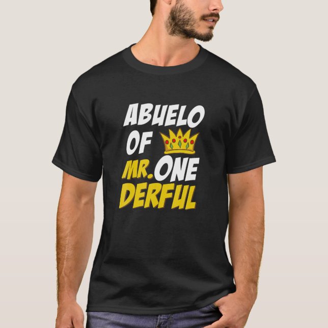 Abuelo of Onederful 1St Birthday Matching Famil T Shirt (Framsida)