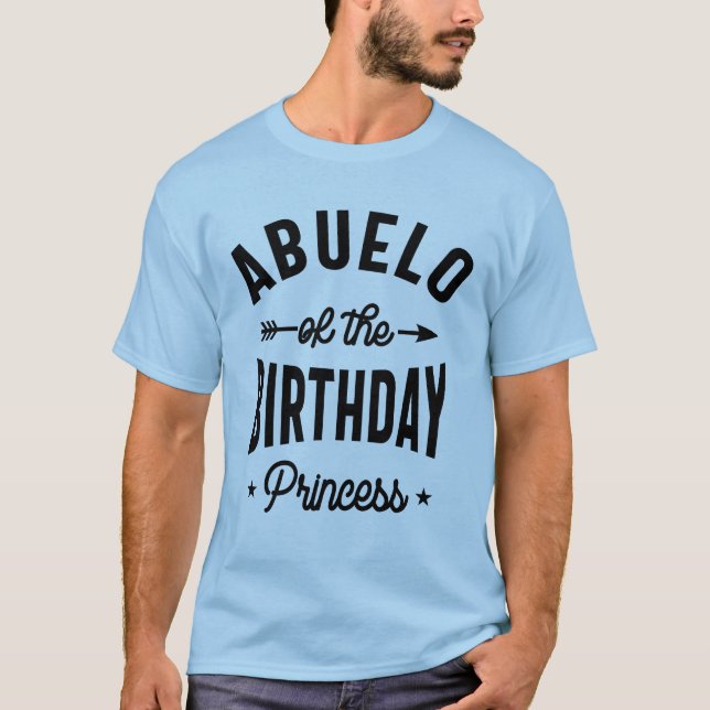 Abuelo of the Birthday Princess | Farfar Gift T Shirt (Framsida)