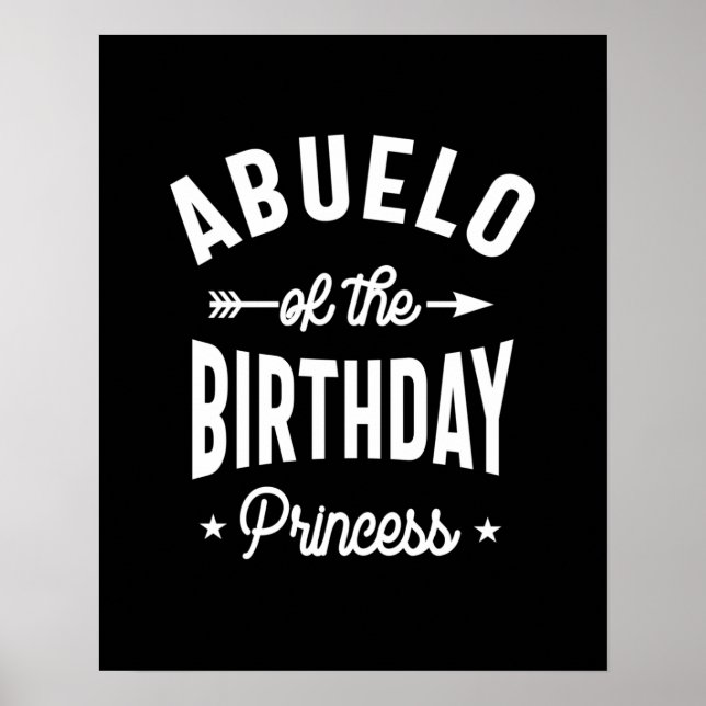 Abuelo of the Birthday Princess Poster (Framsidan)