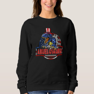 Abuelosaurus Rex Abuelo 4:e juli US Flagga Grandp T Shirt