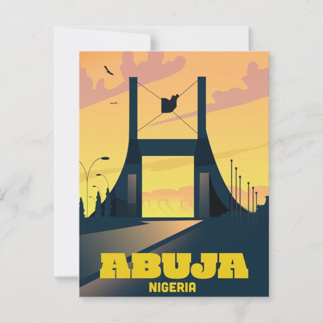 Abuja Nigeria City Gate Vintage resemaffisch (Framsida)