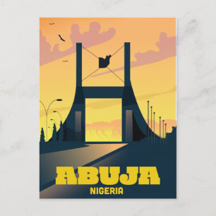 Abuja Nigeria City Gate Vintage resemaffisch Vykort