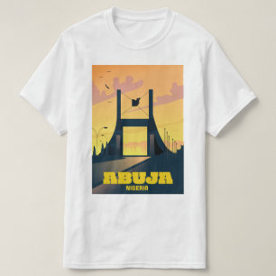 Abuja Nigeria City Grind Vintage resor poster T Shirt