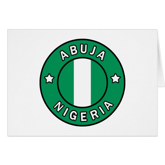 Abuja Nigeria Hälsningskort (Framsidan Horizontal)
