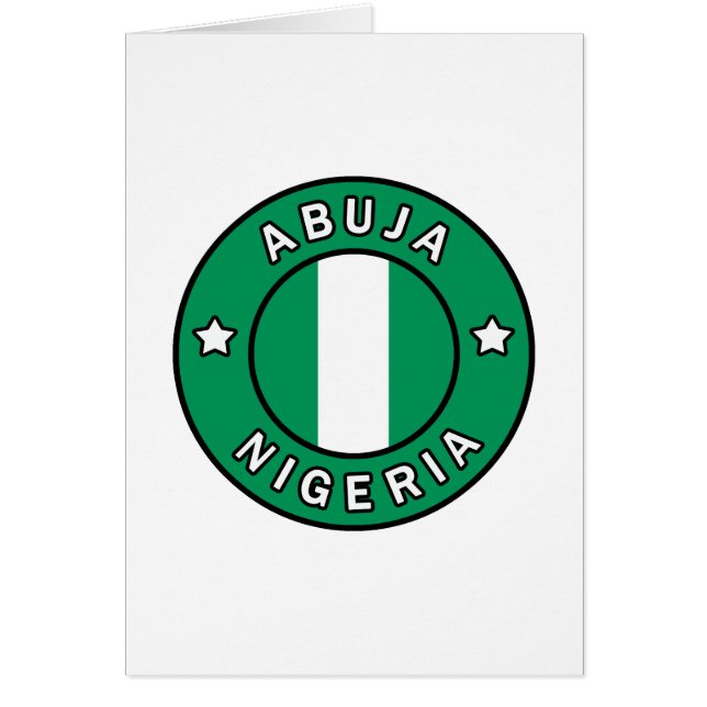 Abuja Nigeria Hälsningskort (Framsidan)