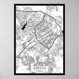 Abuja Nigeria Karta Poster