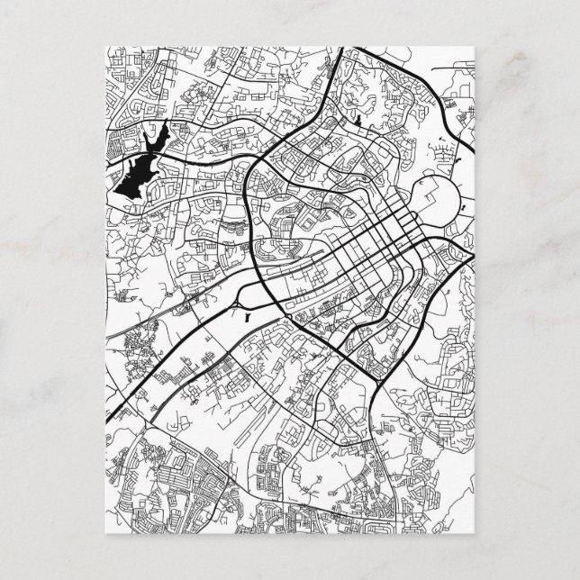 Abuja Nigeria Map Vykort (Framsida)