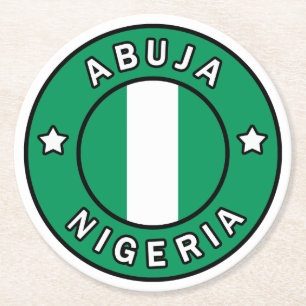 Abuja Nigeria Underlägg Papper Rund