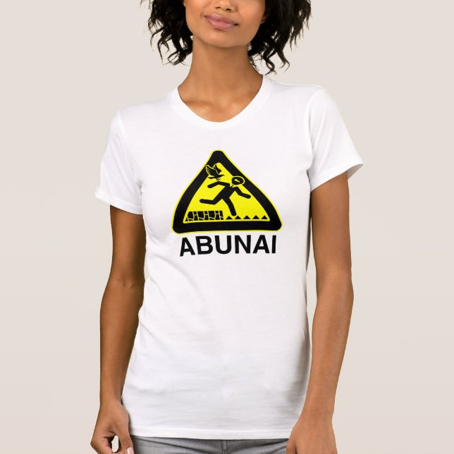 Abunai skjorta, vit t-shirt (Framsida)