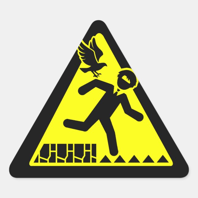 Abunai Stickers Triangelformat Klistermärke (Framsida)