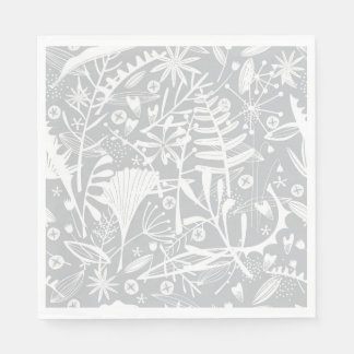 Abundance Botanical Silver Grått Napkin Pappersservett