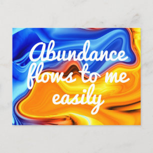 Abundance Flows to Me Lätten Attraktion Vykort