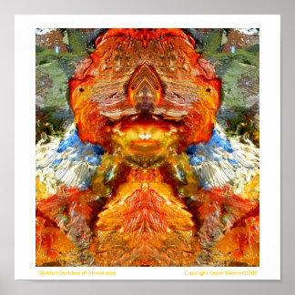 Abundance Golden Goddess Poster
